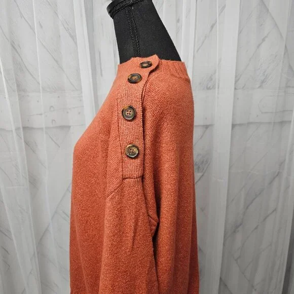 Sanctuary Women's Sweater in Rust Orange - Picture 10 of 16